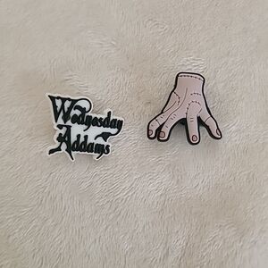 2pc Wednesday Addams Family Croc Charms